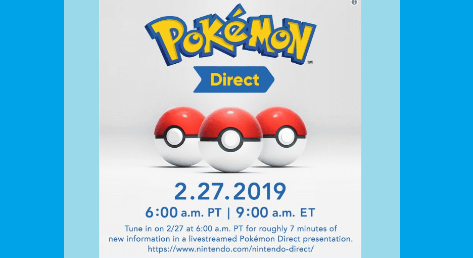 Pokémon Direct announced for Feb 27: Generation 8?